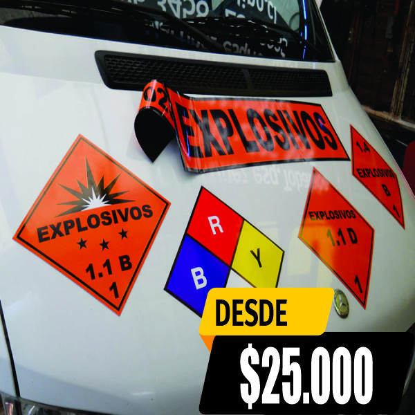 Juanimprime; diseño, impresion de señalizacion vehicular en corte lineal calibre 0.8 micras.